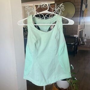 Lululemon Athletica Green Fitted Sleeveless Tank Top